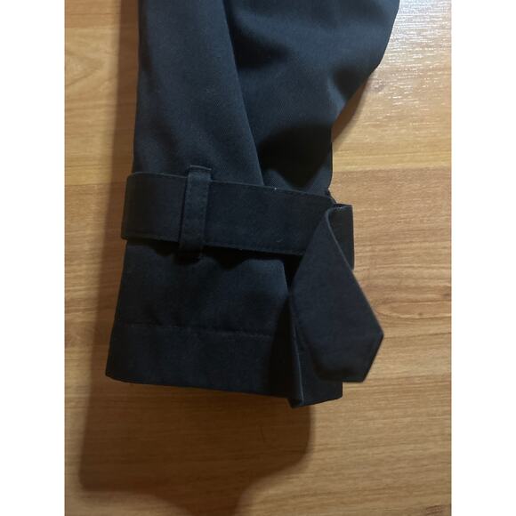 London Fog women’s size 16 double breasted trench coat black - Picture 5 of 8